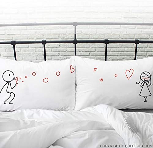 Miniatura 3 de BoldLoft From My Heart to Yours - Fundas de almohada para parejas, regalo romántico para pareja para él y ella, día de San Valentín, aniversario de