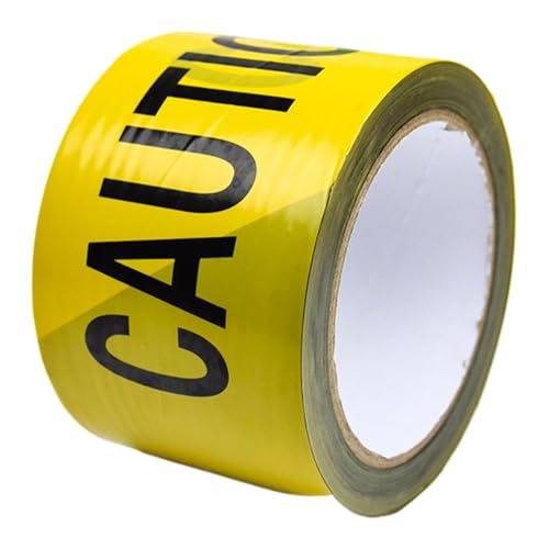 Cinta de peligro – Cinta de precaución | Cinta de advertencia de peligros | Rollo de cinta de precaución fuerte adhesivo impermeable | Cinta adhesiva para zonas peligrosas, obras, tuberías, paredes