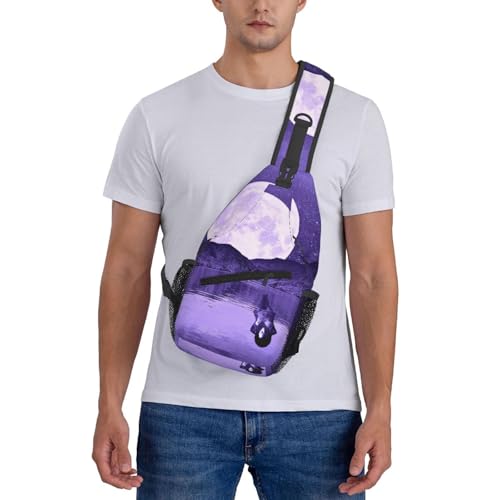 Bolso Pecho Morado Supermoon Crossbody para Senderismo miniatura 7