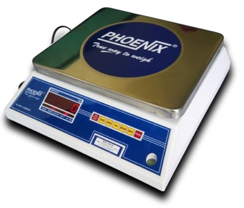 Image of Phoenix NPW 30KG Table Top Digital Weighing Scale, (Dual Display) With Battery & Govt. Stamping., Red