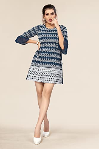 Image of Bee M Pee Designer Short Kurti Tops for Jeans for Women I Chikankari Rayon Cotton Long Kurta Kurti for Women I Stylish wear Kurti top for Girls