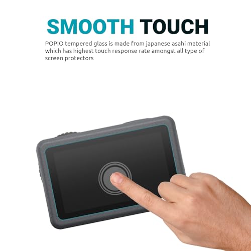 Image of POPIO Military-Grade Gorilla Tempered Glass for DJI Osmo Action 6 Action Camera (Transparent) Edge To Edge Full Screen Coverage With Installation Kit, Complete Set Of 3 Glass