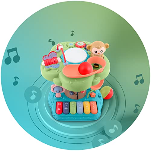 Ricokids Albero Giocattolo Educativo Con Melodia Numeri Animali E Pianoforte Acquisizione Di Nuove Abilità Colori Vivaci E Caldi Pazienza Apprendimento Unisex Ragazzo Ragazza Sicuro 24 Cm X 28,5 Cm - 10