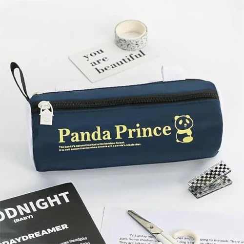 Image of Invite Enterprise Canvas Large Capacity Cute Pencil Case Three Compartment Aesthetic Pencil Case for Girls Multifunctional Stationery Bag Pouch for School Supplies