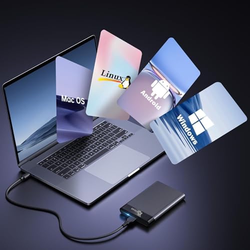 Image of 1TB External Portable Hard Drive 3.0 and C-Type Compatible with Windows 2 Years Warranty