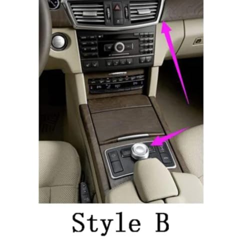 Insert console centrale carbone argent de prestige pour Mercedes E Class 2009-2015 - 3