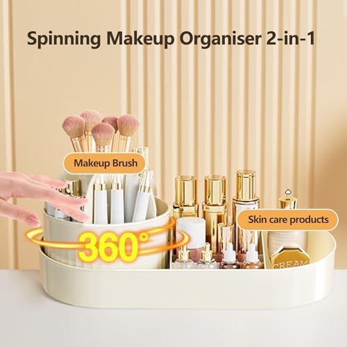 Rangement maquillage rotatif 360 pour sublimer votre coiffeuse de chambre - 4