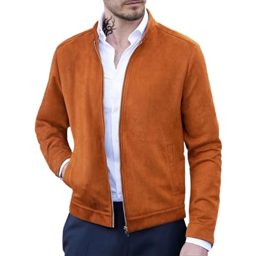 Genérico Chaqueta Hombre Invierno Softshell Hombre Larga Negra Softshell Moto Impermeable Deporte Nieve Chaquetas Trekking Ropa Oferta Flash 2#Naranja XL