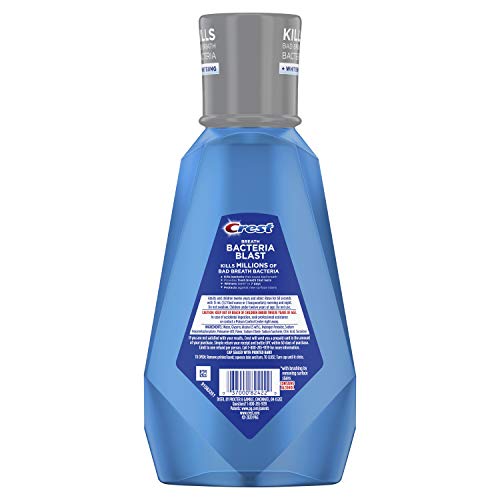 Crest Breath Bacteria Blast Mouthwash, Icy Cool Mint, 32 fl oz