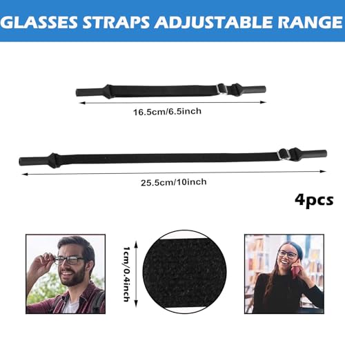 Image of 4PCS Specs Holder Strap, Adjustable Eyewear Retainer Straps for Men and Women