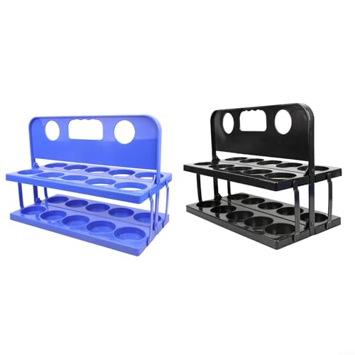 Porte-bouteilles sport pliable noir à 10 compartiments