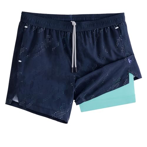 Image of maamgic Mens Running Shorts with Compression Liner 5 inch Quick Dry Workout Shorts Anti-Chafe Gym Shorts 2 in 1 Athletic Shorts