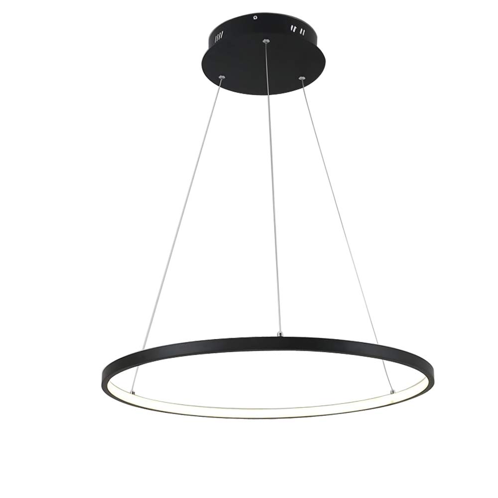 KXEcoLife LED Pendant Light Fixture Modern Round Ceiling Lighting Indoor Chandelier Contemporary Lamp (White Light, 3 Ring White 40cm 60cm 80cm) Comfortable Anniversary