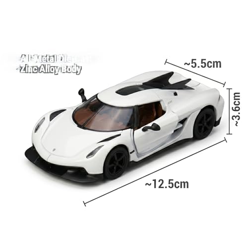 Image of Wizplex Kinsmart Koenigsegg Jesko 1:36 Scale Officially Licensed Die-Cast Metal Car Model - Pull-Back Action Openable Doors Swedish Hypercar Collectible Toy