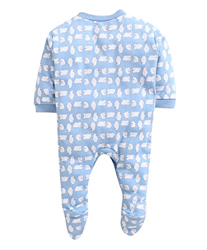 Image of BUMZEE Full Length Printed Baby Footies Sleepsuit Pack of 3