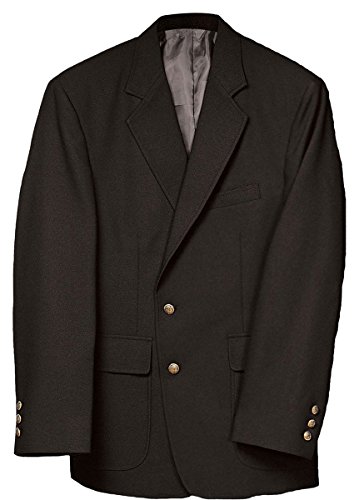 Edwards Garment Men's Classic Two Button Single Breasted Blazer, Black, 44 Small
