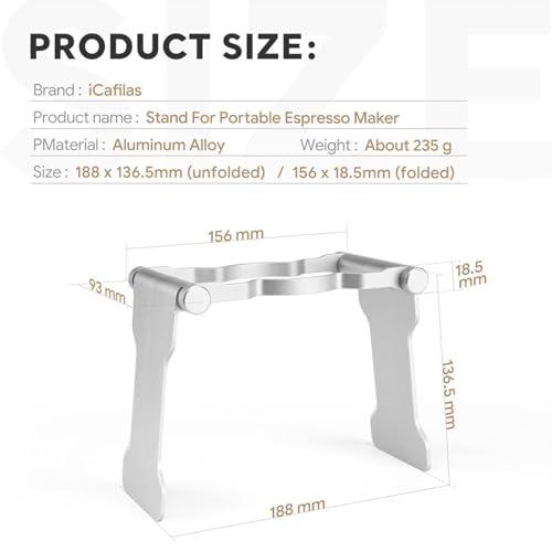 Image of CALANDIS Espresso Machine Stand Space Saving Support Foldable for Home Travel Outdoor | Espresso Machines | Coffee & Tea Makers | Small Kitchen Appliances | Kitchen, Dining & Bar | Home & Garden
