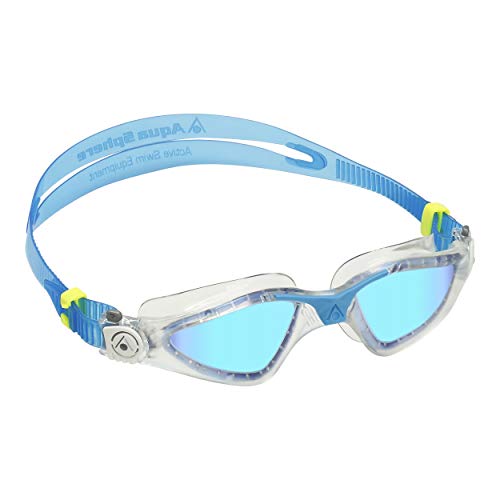 Aqua Sphere KAYENNE Goggle, blue titanium mirror lens, Translucent + Turquoise