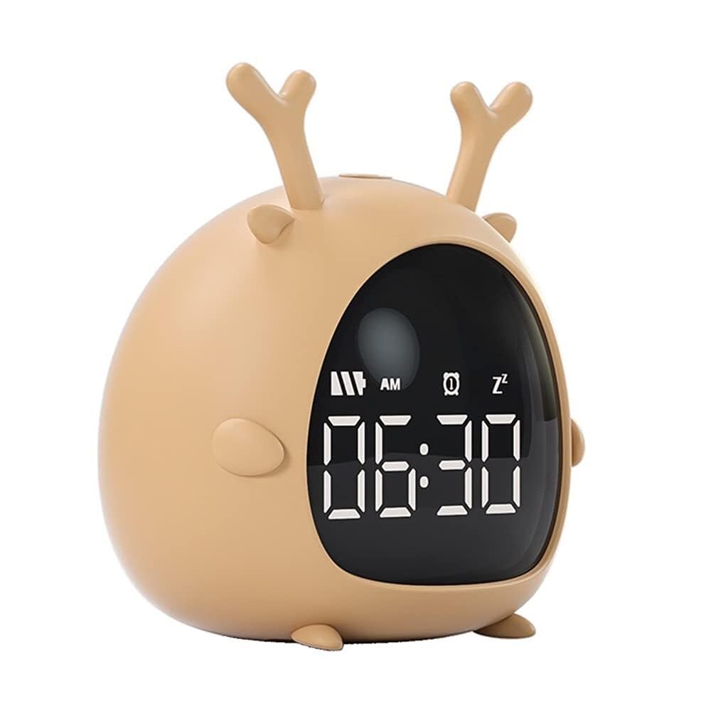 Student Alarm Clock with Voice Control Charging Cartoon Mini Digital Clock for Desk Bedroom Living Room Mode