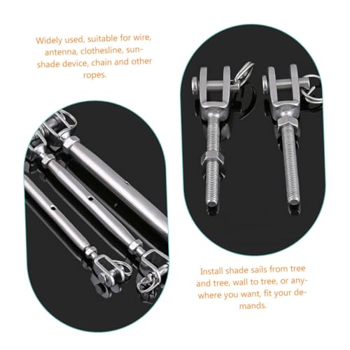 Tensor de acero inoxidable para cables con tornillo pesado miniatura 2