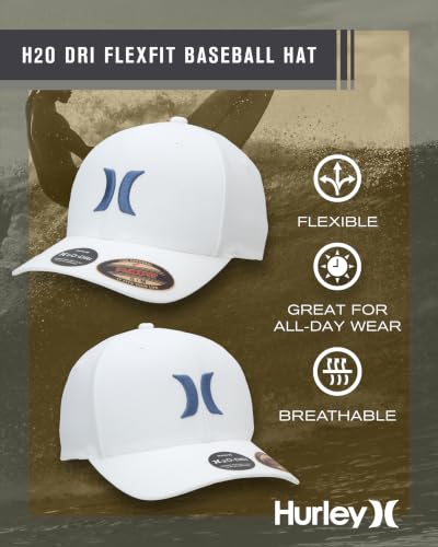 Image of Hurley Men's Caps - One & Only Flexfit Baseball Cap - Fitted Hats for Men (S-XL)