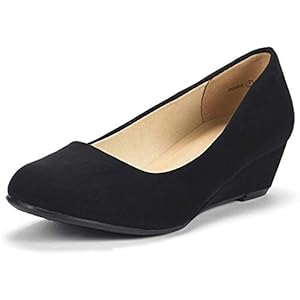 DREAM PAIRS Women’s Debbie Mid Wedge Heel Pump Shoes