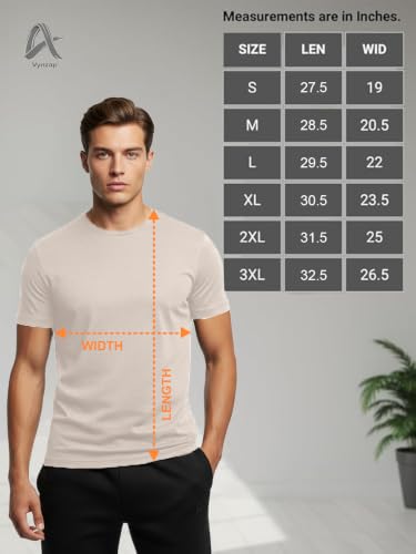Image of Men's 100% Cotton Crew Neck T-Shirt | Regular Fit | Soft & Breathable | Casual Everyday Wear