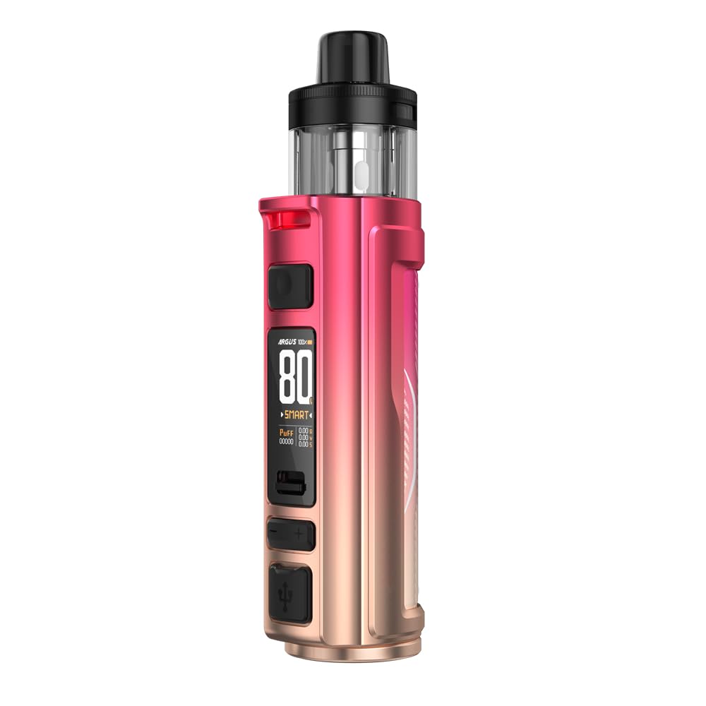 Kit VOO'POO Argus Pro 2 3000mAh batterie intégrée 80W Vape 5 ml cartouche  PnP X adaptée bobine PnP X 0,15/0,3ohm E cigarette vaporisateur Original  (Rouge moderne)