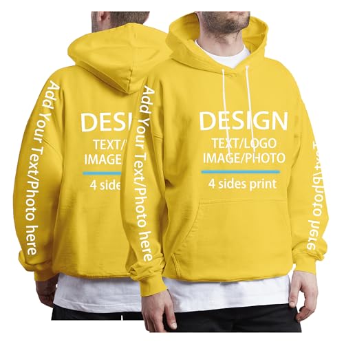 Custom Hoodies Personalized Sweatshirt Add Your Text Photo,Autumn Winter Custom Graphic Hoodie Pullover Hoodie for Women Men