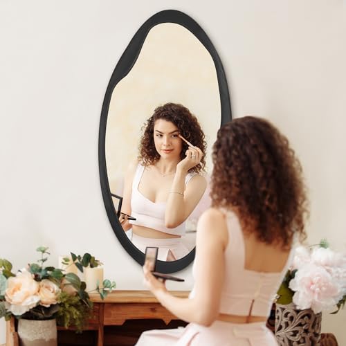 Americanflat-20x40-Organic-Shaped-Wood-Mirror-in-Black-Sycamore-Oval-Wall-Mirror-for-Bathroom-Living-Room-Entryway-Hall-and-Decorative-Mirror-for-Bedroom
