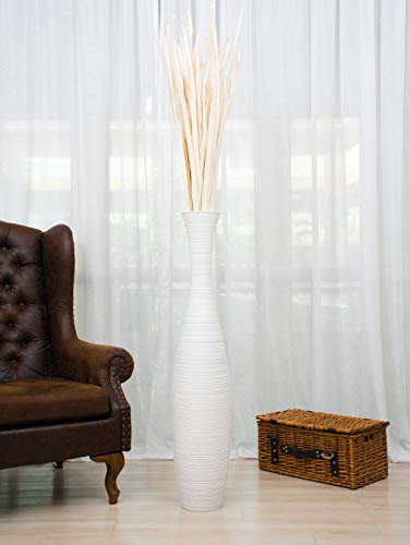 Image of Leewadee Large Floor Vase 41 inches Mango Wood for Pampas Grass, Dried Flowers