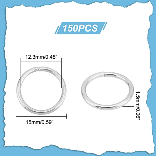UNICRAFTALE About 150pcs Stainless Steel Jump Rings Round Ring Inner 12.3mm Closed but Unsoldered Jump Rings Metal Rings for Bracelet Necklace Jewlery Making - Image 4