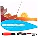 Wedhapy Kids Fishing Pole and Tackle Box Portable Telescopic Fishing Rod Tackle Combos Full Kits with Soft Bait Travel Bag for Boys Girls Youth Red