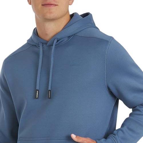 Image of Quiksilver Men's Regular Fit Active Performance Heavyweight Jacquard Mesh and Polar Fleece Pullover Hoodie (S-XL)