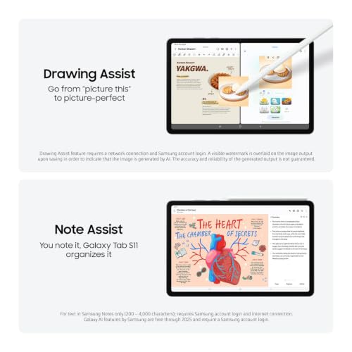 Image of Samsung Galaxy Tab S11 11 inch Tablet, 128GB, Silver + 27-Month Axiom Care