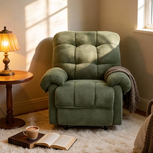 Sillón reclinable manual verde con brazo ajustable miniatura 6