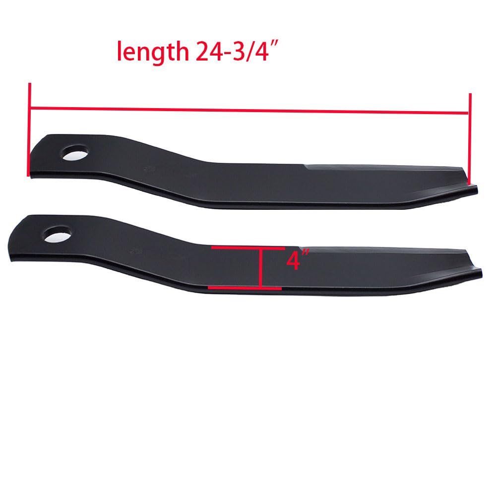 Fits Bush Hog Rotary Cutter Blades 7555 7555BH for BH25 BH27 RB60 SQ60 SQ60-5 105 1126 1310 1315 205 206 2315 401-014 404-7555 Length 24.75 Inch