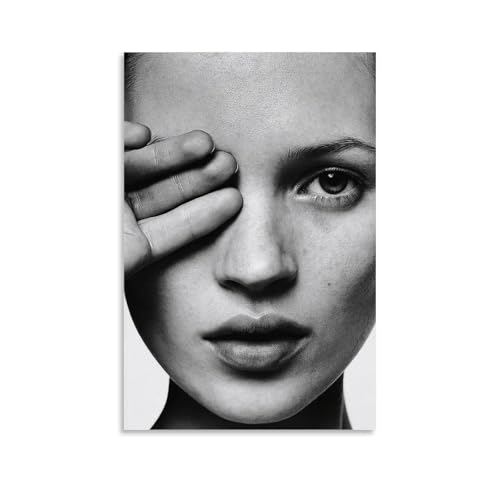 DEPEYE Kate Moss (2) - Póster de lona para decoración de dormitorio juvenil, póster decorativo de pintura, lienzo estético para pared, niñas y niños, 50 x 75 cm, estilo sin marco, 7