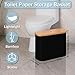 efluky Toilet Paper Storage, Toilet Paper Basket with Lid, Bathroom Storage Organizer, Free Standing Holder Up to 9 Mega Rolls, Black