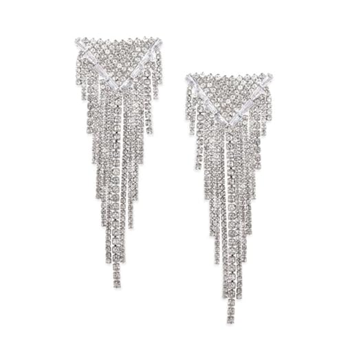 Image of Rubans Demi Fine Stainless Steel Dangler Earrings CZ Gift for Women & Girls