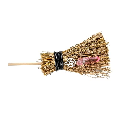TEHAUX Mini Broomstick Charm Pendant for Adults Halloween Decor Diy Charms Pendant