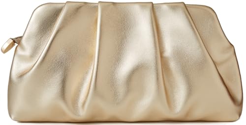 Image of Women's Clutch Purse,Evening Bag for Women Ruched Clutch Purse Detachable Metal Chain Crossbody Bag