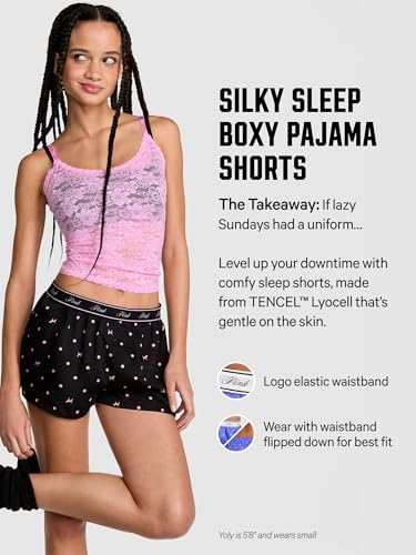 Victoria's Secret PINK Women's Boxy Pajama Shorts, Pink Dog Dot, XL - image 5