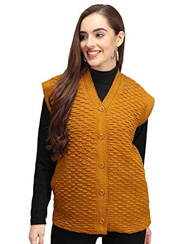 Image of eKools Women's Winterwear Woolen Sleeveless Sweaters (with Side Pockets)