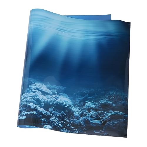 水槽の背景ステッカー フィッシュヒーター 紫外線 スポンジ 立つ 蓋 3d壁紙 キット 水槽ステッカー 水槽の壁紙 水族館の背景ステッカー ウォールステッカー 水槽の壁のステッカー OUNONA