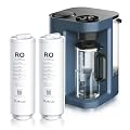 Bluevua RO100ROPOT-LITE Countertop Reverse Osmosis Water Filter System, Blue, with One Extra Replacement Filter, Bundle
