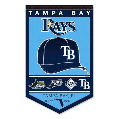 Bannière d'histoire du patrimoine Tampa Bay Rays habillage mural pour fêter la MLB