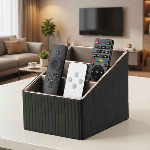 Support de télécommande en cuir synthétique ANBOO avec finitions soignées pour salon - 6