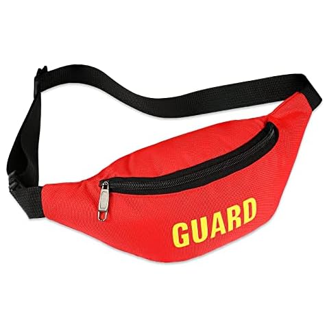 Xuniea Guard Costume Bum Bag Fanny Waist Pack Belt Bag for Halloween Guard Costume Fancy Dress Party Accessory, Red() Cover