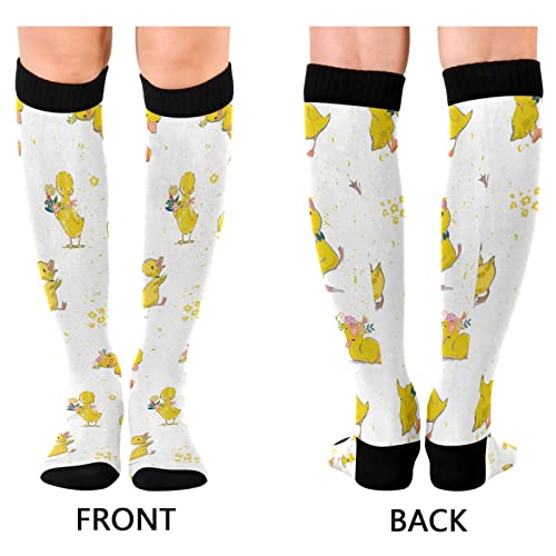 Wusikd Dog Sleeping Compression Socks for Women and Men Circulation Cute Corgi Long Socks for Athletic Running 12